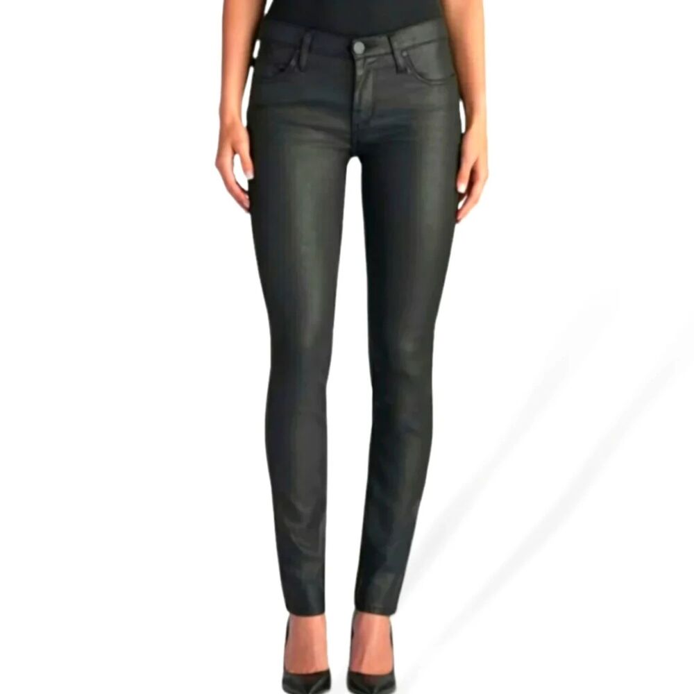 Rock & Republic Black Coated, Low Rise Skinny Legging Jeans, KASHMERE, 4